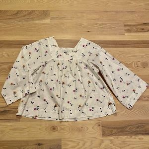 Madewell Floral Babydoll Top Size XS